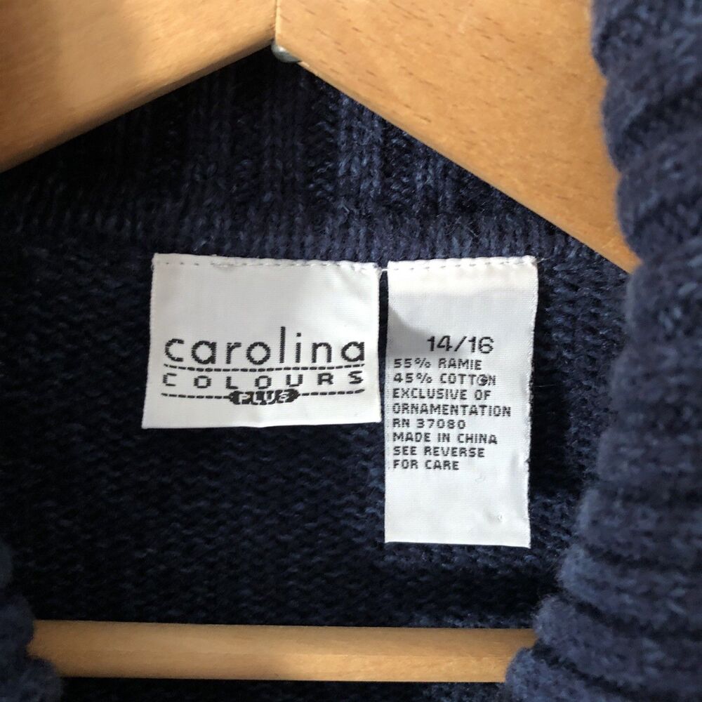 Women’s Size L 14/16 Penguin Christmas Winter Blue Zip Up Cardigan Sweater - Picture 2 of 16